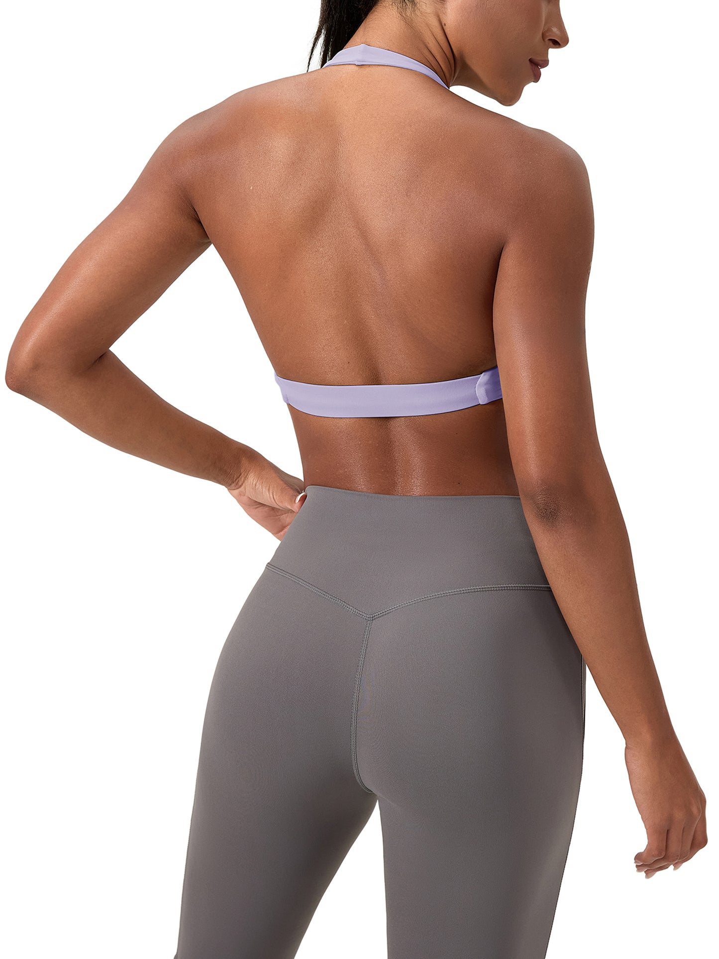 Divine Women's Pleated Halter Sports Bra