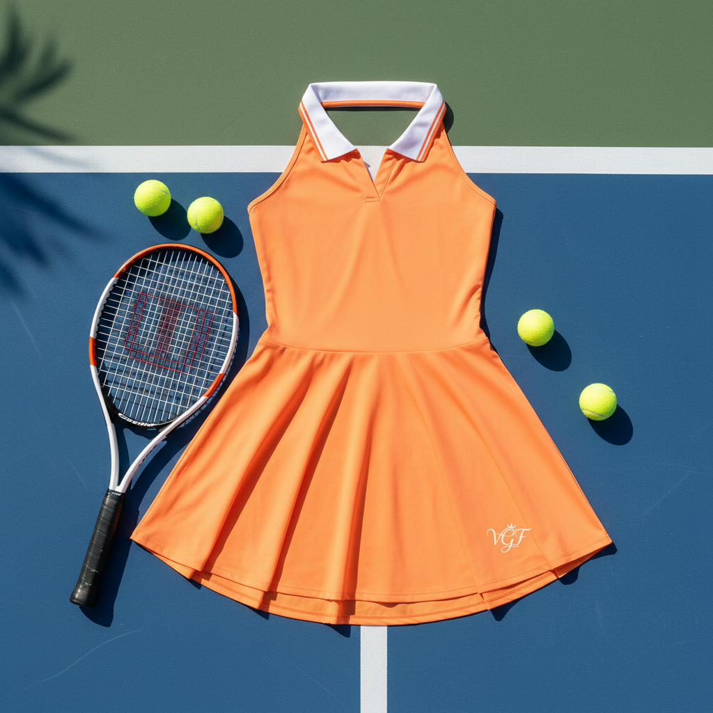 Orange VGF Tennis Dress – Court Scene