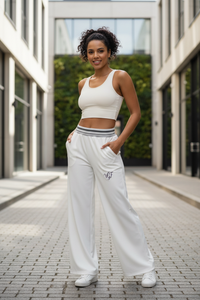 Sacred Striped Wide Leg Pants Lifestyle
