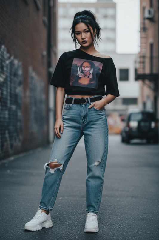 VGF Asymmetric Crop Top - Lifestyle 2