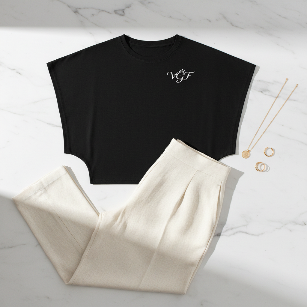 VGF Black Dolman Flat Lay