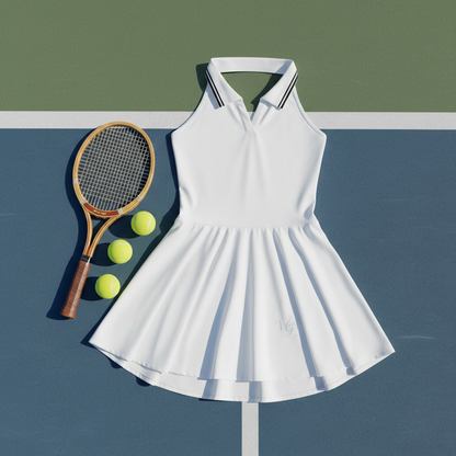 White VGF Tennis Dress – Court Scene