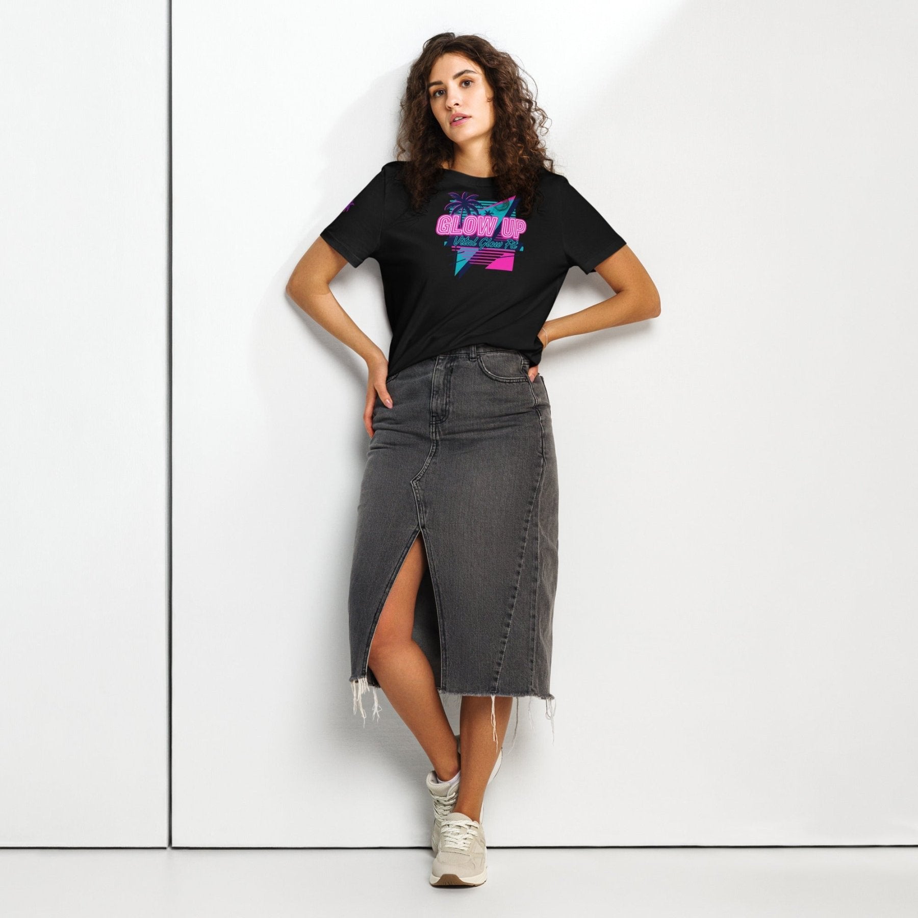 Vital Glow Organic T-Shirt - Women's Premium Athleisure Tee - Vital glow fit